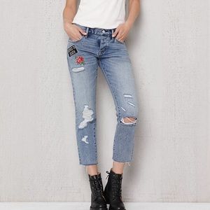 Pacsun patched girlfriend jeans NWT